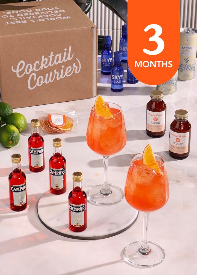 Cocktail Courier kit with example of cocktails and a text description of the offering. Cocktail Courier kit with example of cocktails and a text description of the offering.