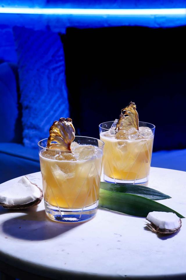 a delicious pina no-lada cocktail