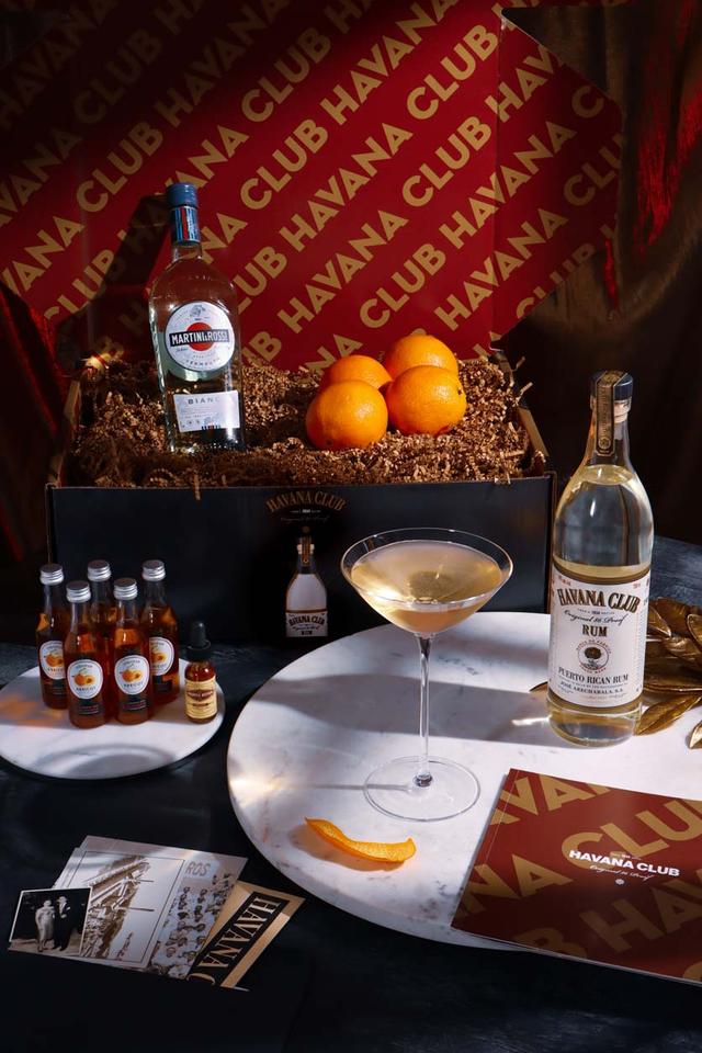 Alina cocktail with Havana Club Limited Edition Bottle and orange zest.